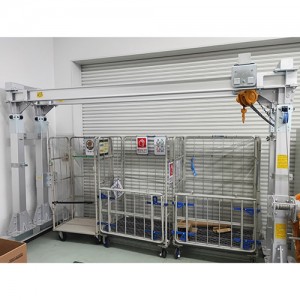 中古アルミ伸縮ダブルレール門型クレーン1500Kg　品番M42LGW35-SS35-PT-1500E