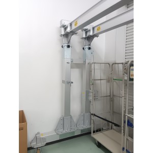 中古アルミ伸縮ダブルレール門型クレーン1500Kg　品番M42LGW35-SS35-PT-1500E